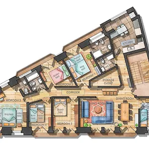  Holiday home Bright Center, 10m From Subway, 6 Rooms, Up To 20 Ppl